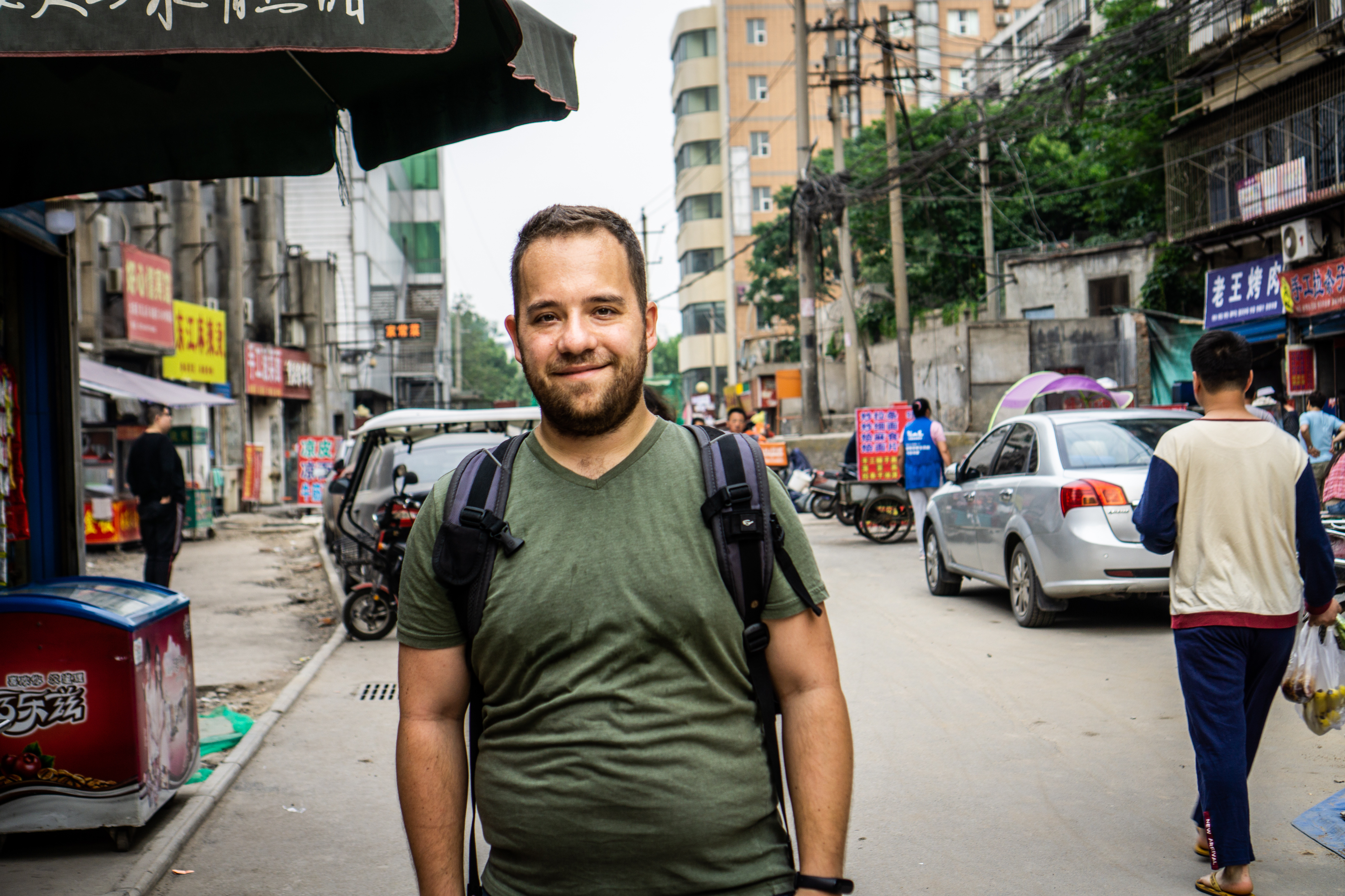 Sean Goresht in Muslim Street, Xi'an, China